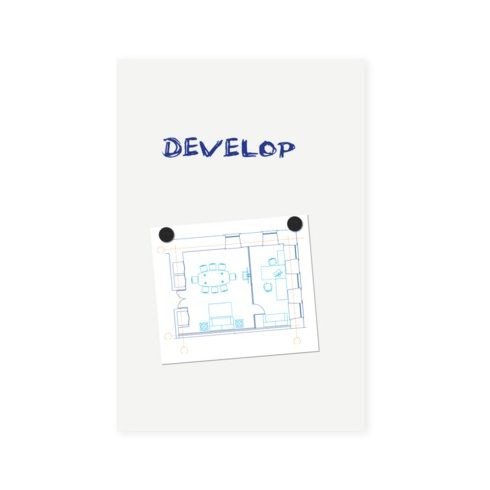 BOARD-UP! tablă albă fără ramă (mai multe dimensiuni)