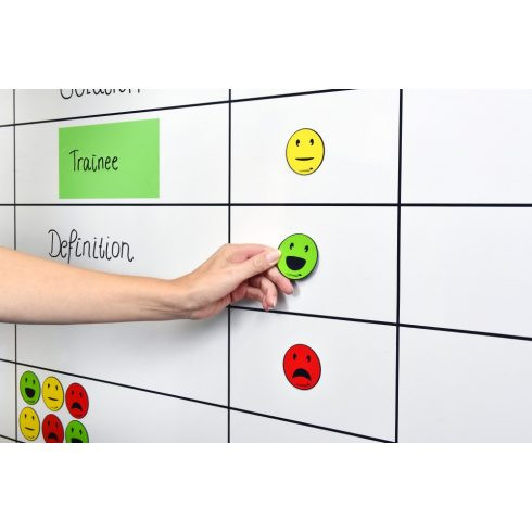 Emoticoane (smiley) magnetice, vesele, 50 mm, 5 buc