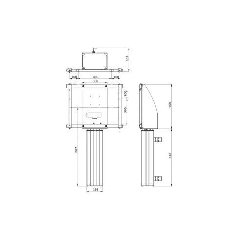 Stand reglabil electric pentru E-Screen 46 "-86", XL
