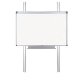   Suport de perete mobil cu piloni FLEX (înălțime fixă, pentru orice table) cu suport pentru markere și raft pentru laptop